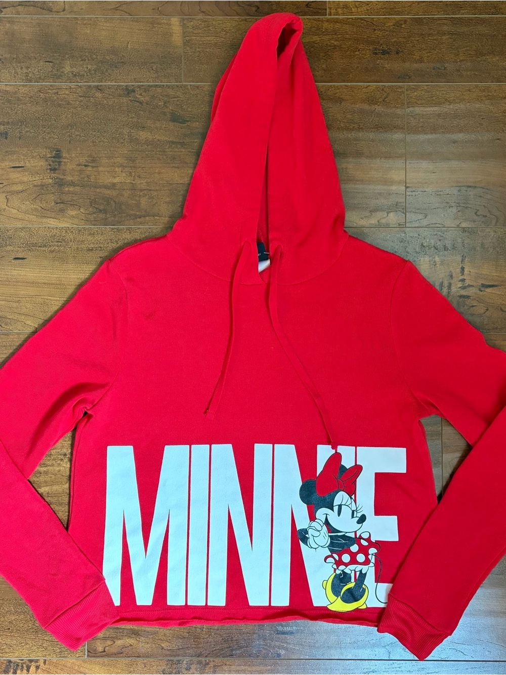 Disney Red Minnie Graphic Kids Hoodie